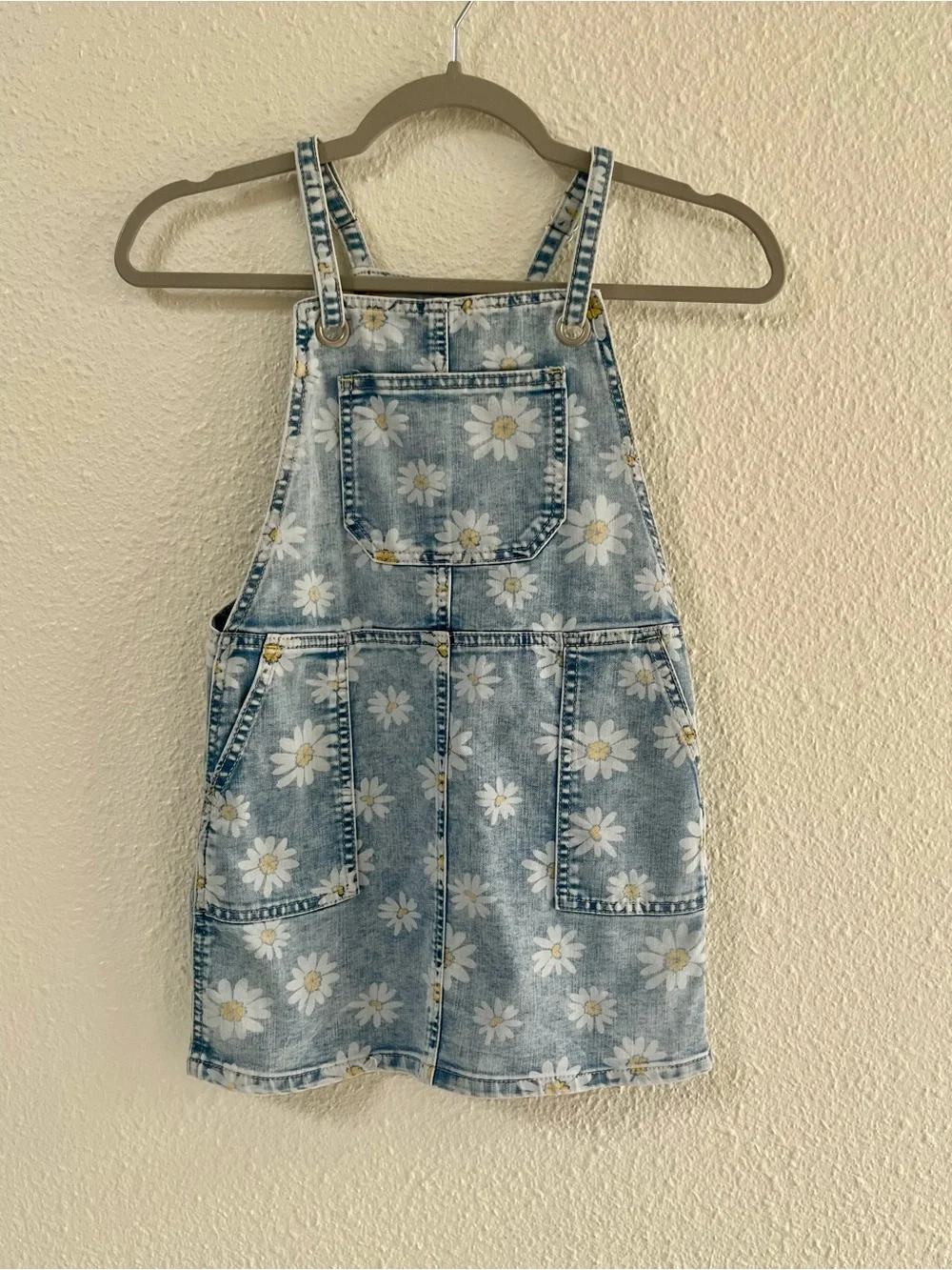 NWOT Cat&Jack Kids Denim Daisy Overall Dress - Blue